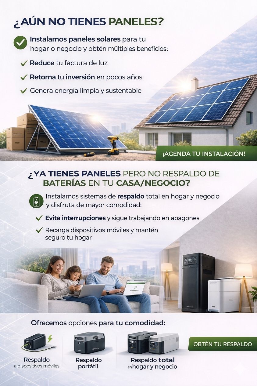 Promoción de respaldo solar y baterías